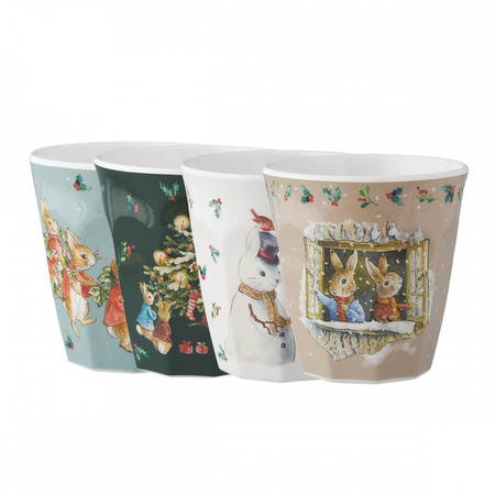 Kubek 220 ml x 4 SET Peter Rabbit Christmas | Petit Jour Paris®