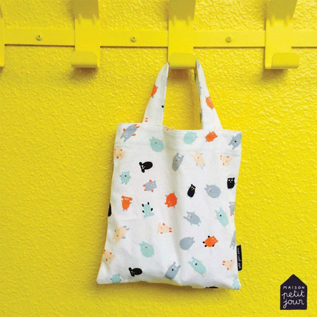 Torebka tote MINI na zakupy, Doudous, Puchaci Przyjaciele | Maison Petit Jour®