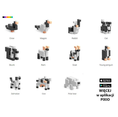 Klocki Pixio Black & White Animals | Story Series | Pixio®