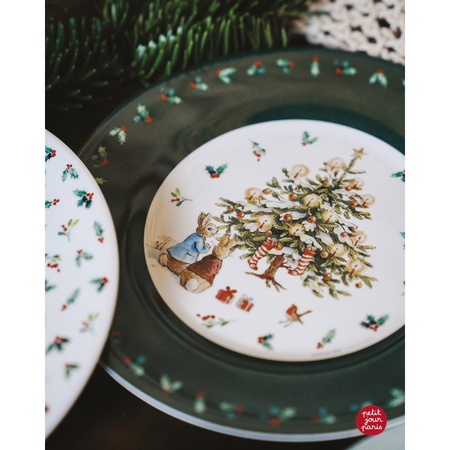 Talerz fi 20 cm Peter Rabbit Christmas Tree | Petit Jour Paris®