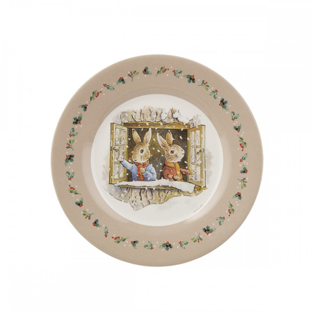 Talerz fi 20 cm Peter Rabbit Christmas Window | Petit Jour Paris®