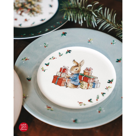 Talerz fi 20 cm Peter Rabbit Christmas Gifts | Petit Jour Paris®