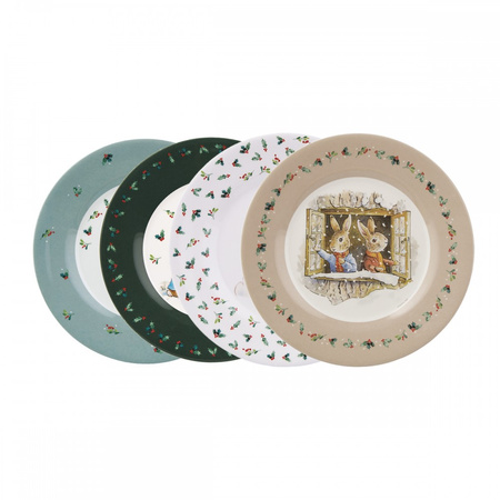 Talerz fi 20 cm 4 szt/SET Peter Rabbit Christmas | Petit Jour Paris®