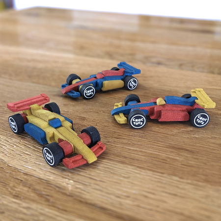 DIY Drewniany pojazd: 3 x Formuła | Croc Toys®