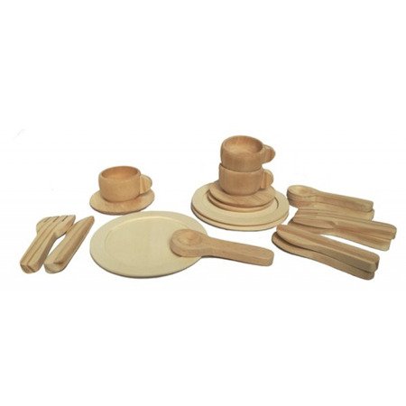 Drewniany zestaw obiadowy do zabawy | Egmont Toys®