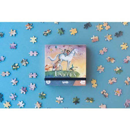 Kieszonkowe puzzle dla dzieci 100 szt, MÓJ JEDNOROŻEC | Londji®